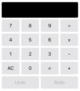 Calculator image with undo and redo